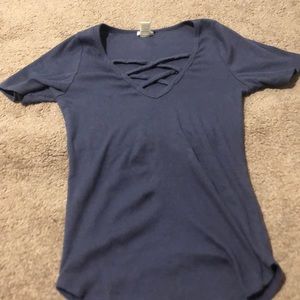 A navy blue T-shirt